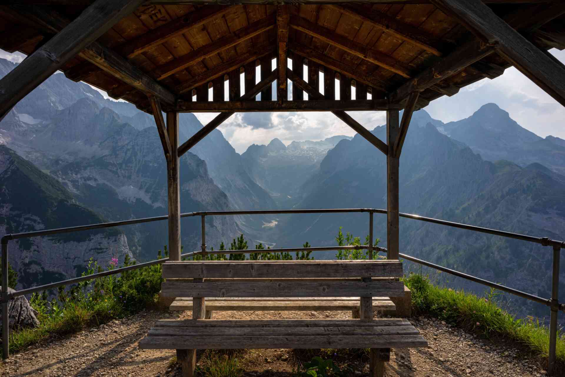 Ein Panoramaausblick vom Schachenschloss.