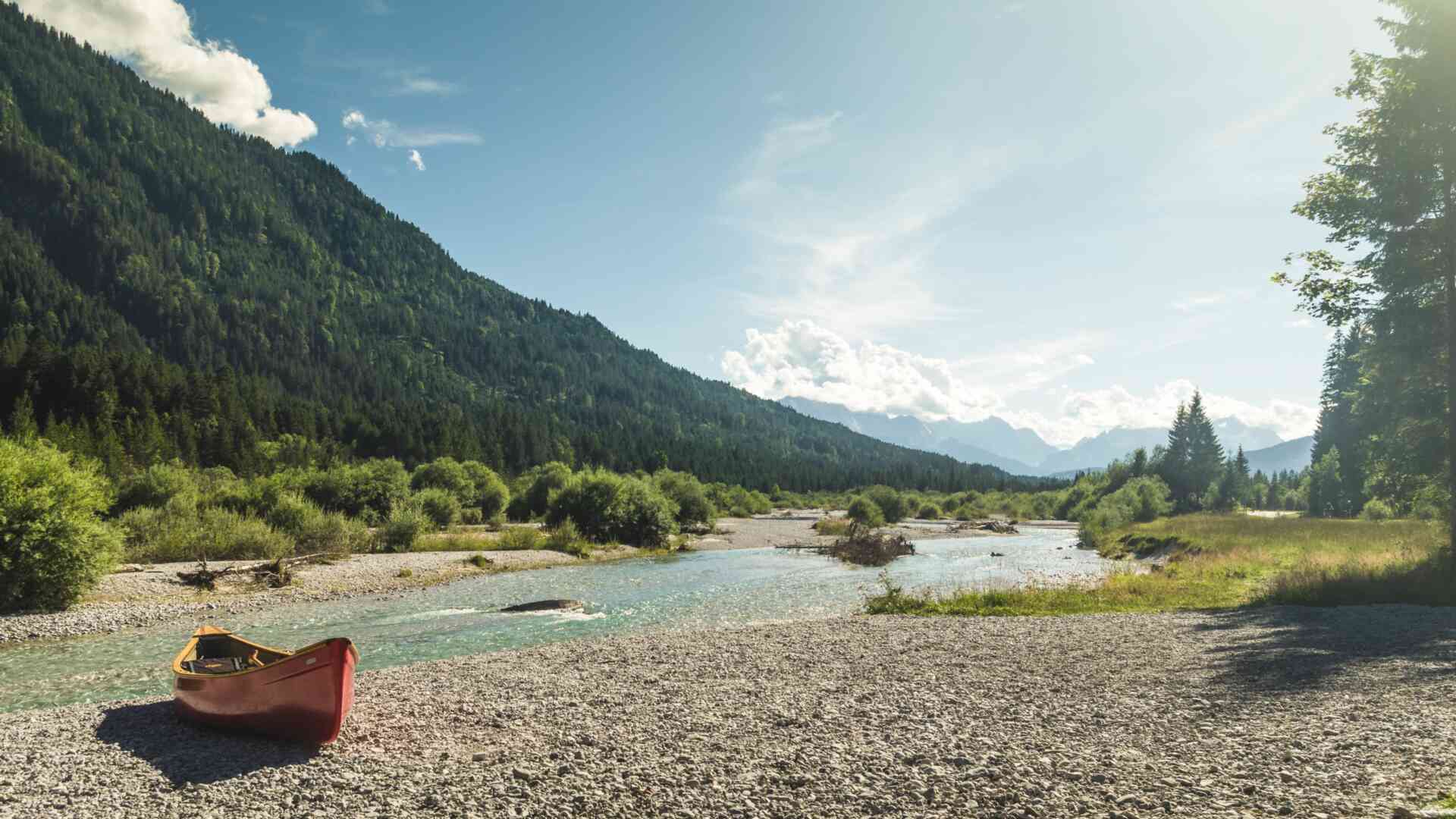 Die Isar in Wallgau.