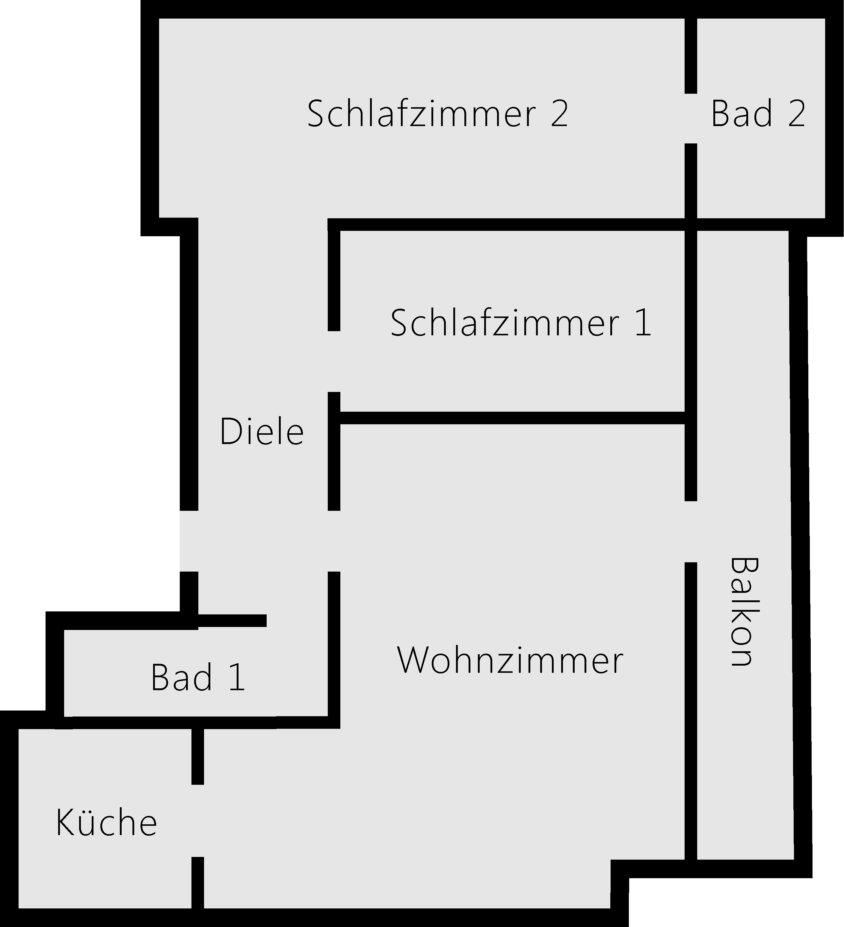 Grundriss der Ferienwohnung Karwendel in Wallgau